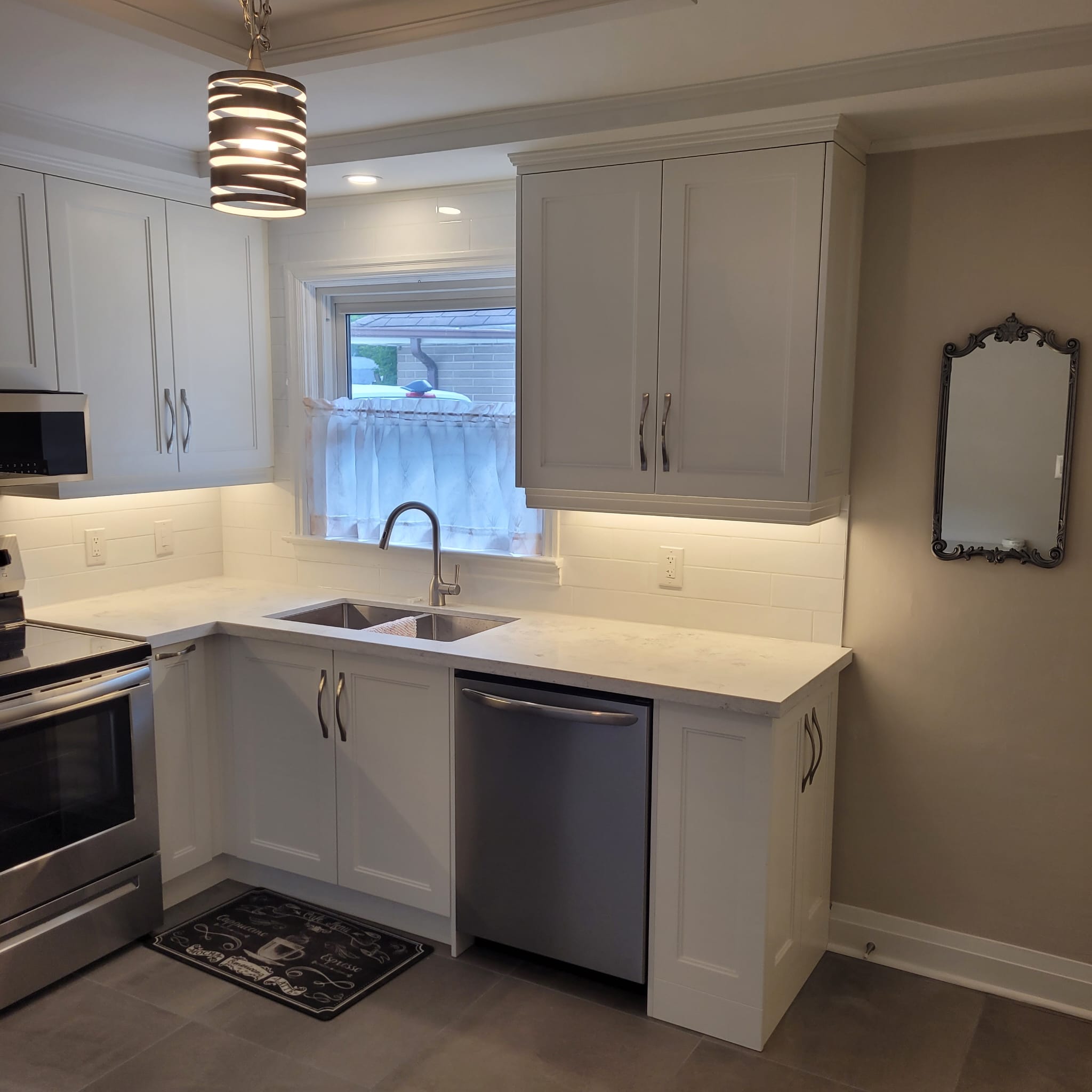 Full kitchen remodel, layout and finishes, Brampton, ON